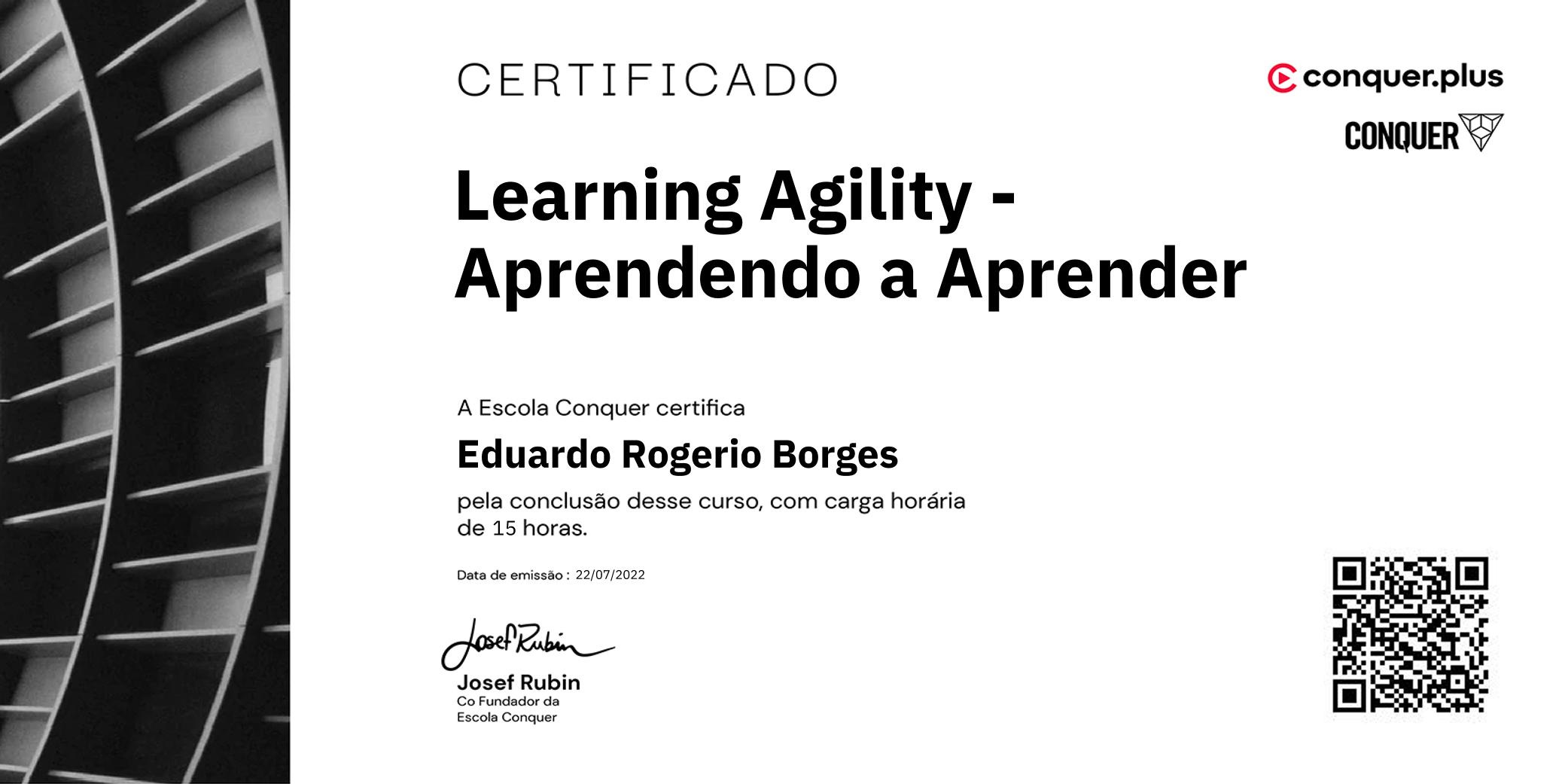Certificado de Learning Agility - Aprendendo a Aprender